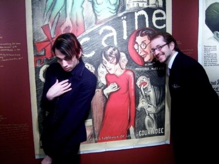 Jack and I posed in front of our cocaine-addled portraits.