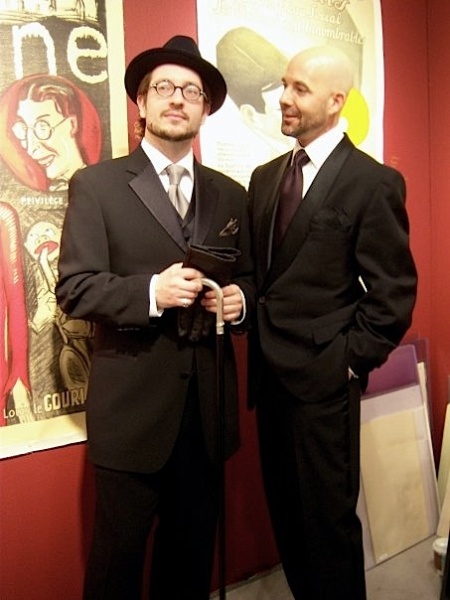 Thomas Negovan and Stuart Tomc, Artropolis 2009.  We survived, preserving dandyism for another day.