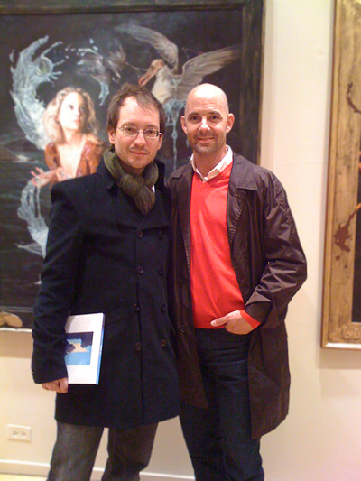 Thomas Negovan and Stuart Tomc at Chicago Art Salon opening at Primitive Annex