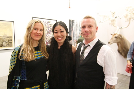 Exhibiting artists Gail Potocki, Stephanie Inagaki, and Jason Shawn Alexander